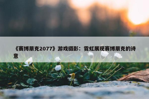 《赛博朋克2077》游戏摄影：霓虹展现赛博朋克的诗意