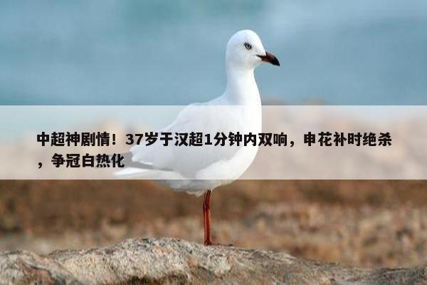 中超神剧情！37岁于汉超1分钟内双响，申花补时绝杀，争冠白热化