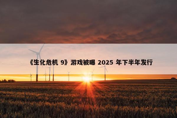 《生化危机 9》游戏被曝 2025 年下半年发行