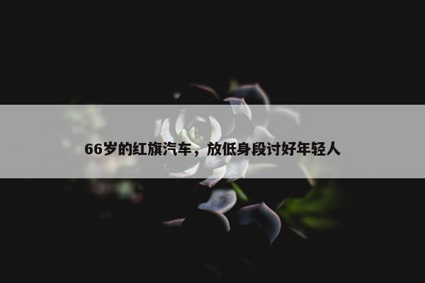 66岁的红旗汽车，放低身段讨好年轻人