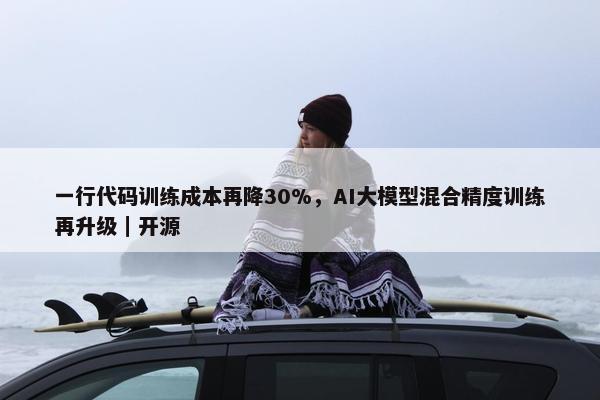 一行代码训练成本再降30%，AI大模型混合精度训练再升级｜开源