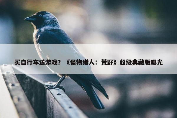 买自行车送游戏？《怪物猎人：荒野》超级典藏版曝光