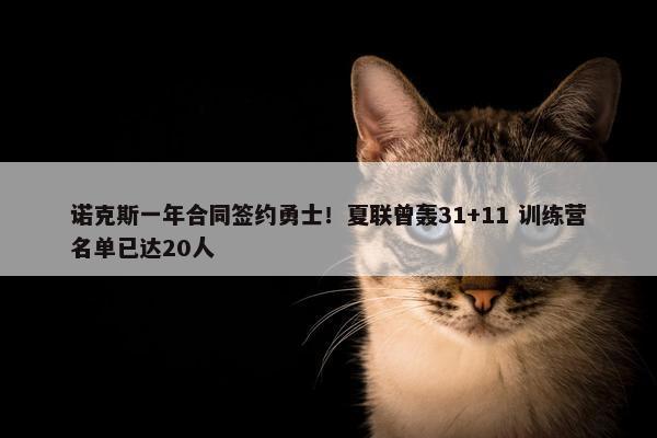 诺克斯一年合同签约勇士！夏联曾轰31+11 训练营名单已达20人