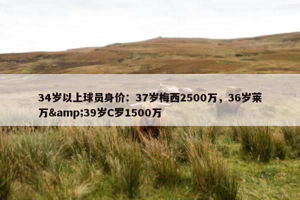 34岁以上球员身价：37岁梅西2500万，36岁莱万&39岁C罗1500万