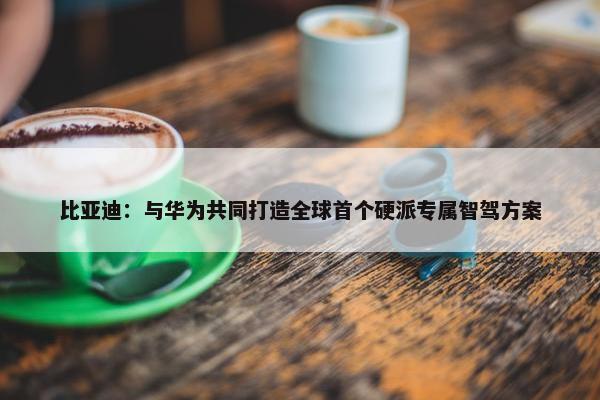 比亚迪：与华为共同打造全球首个硬派专属智驾方案