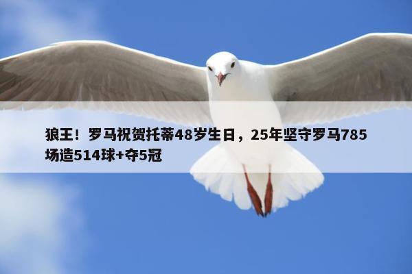 狼王！罗马祝贺托蒂48岁生日，25年坚守罗马785场造514球+夺5冠