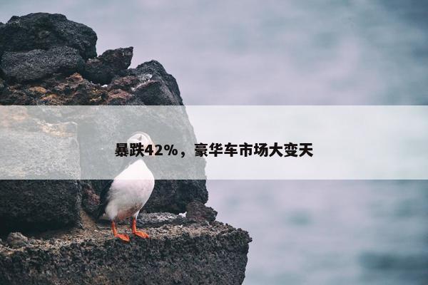 暴跌42%，豪华车市场大变天