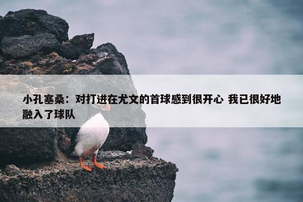 小孔塞桑：对打进在尤文的首球感到很开心 我已很好地融入了球队