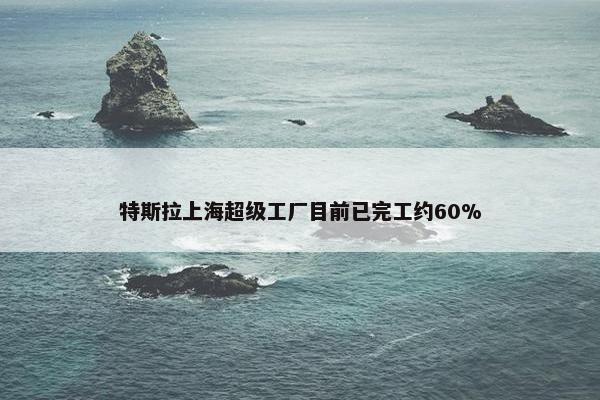 特斯拉上海超级工厂目前已完工约60%