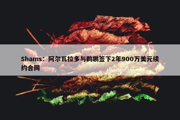 Shams：阿尔瓦拉多与鹈鹕签下2年900万美元续约合同