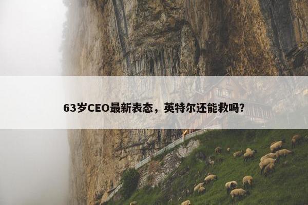 63岁CEO最新表态，英特尔还能救吗？