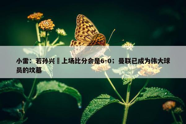 小雷：若孙兴慜上场比分会是6-0；曼联已成为伟大球员的坟墓