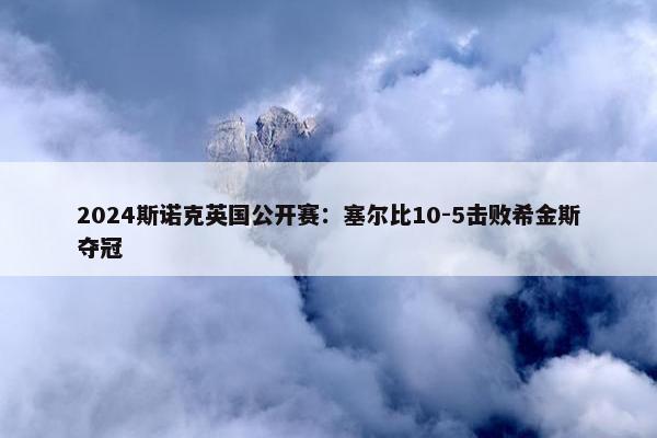 2024斯诺克英国公开赛：塞尔比10-5击败希金斯夺冠