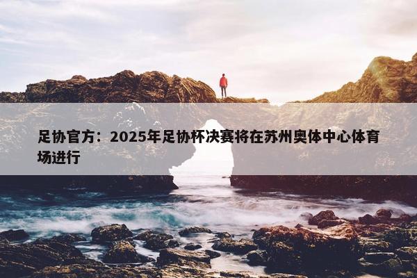 足协官方：2025年足协杯决赛将在苏州奥体中心体育场进行