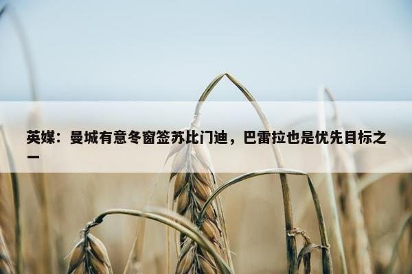 英媒：曼城有意冬窗签苏比门迪，巴雷拉也是优先目标之一