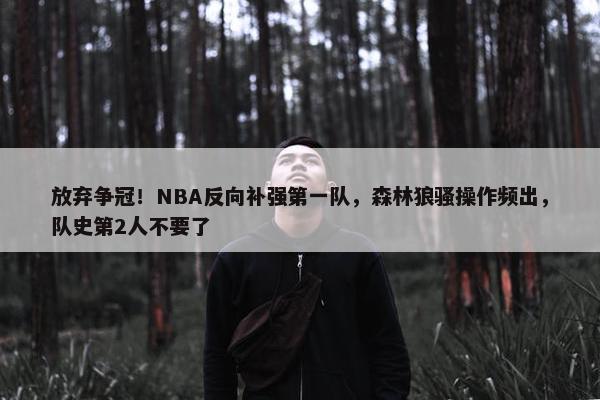 放弃争冠！NBA反向补强第一队，森林狼骚操作频出，队史第2人不要了