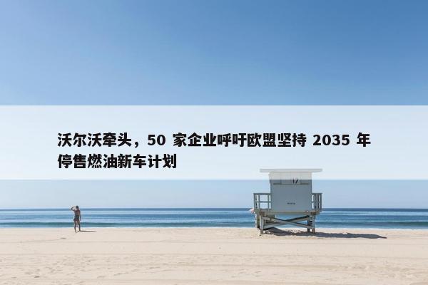 沃尔沃牵头，50 家企业呼吁欧盟坚持 2035 年停售燃油新车计划