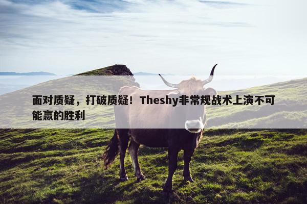 面对质疑，打破质疑！Theshy非常规战术上演不可能赢的胜利