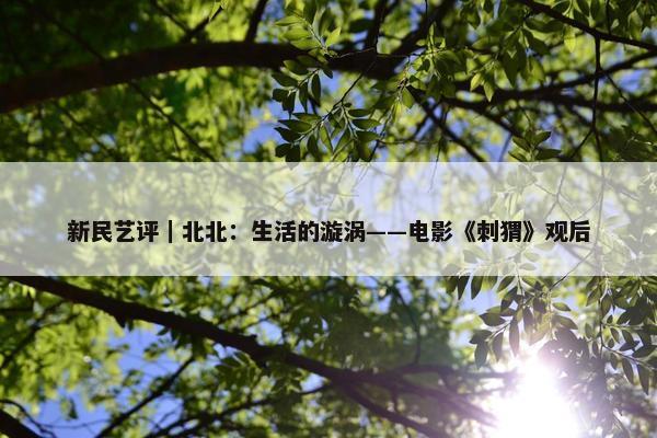 新民艺评｜北北：生活的漩涡——电影《刺猬》观后