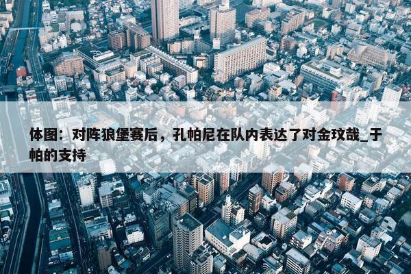 体图：对阵狼堡赛后，孔帕尼在队内表达了对金玟哉_于帕的支持