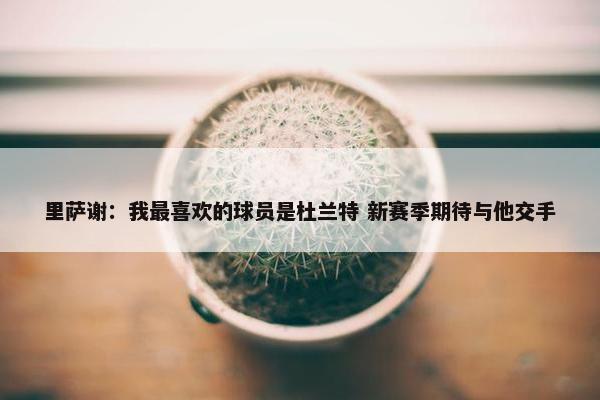 里萨谢：我最喜欢的球员是杜兰特 新赛季期待与他交手