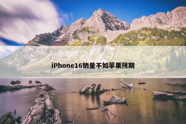 iPhone16销量不如苹果预期