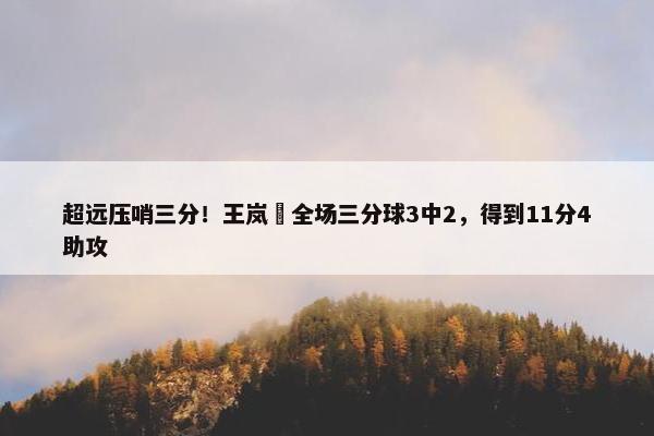 超远压哨三分！王岚嵚全场三分球3中2，得到11分4助攻