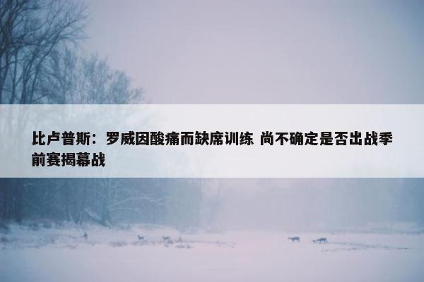 比卢普斯：罗威因酸痛而缺席训练 尚不确定是否出战季前赛揭幕战