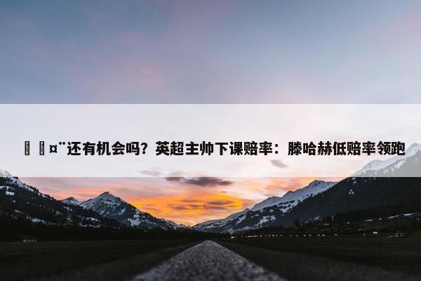 🤨还有机会吗？英超主帅下课赔率：滕哈赫低赔率领跑