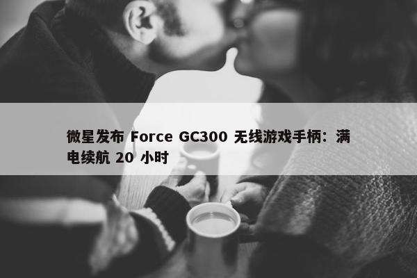 微星发布 Force GC300 无线游戏手柄：满电续航 20 小时