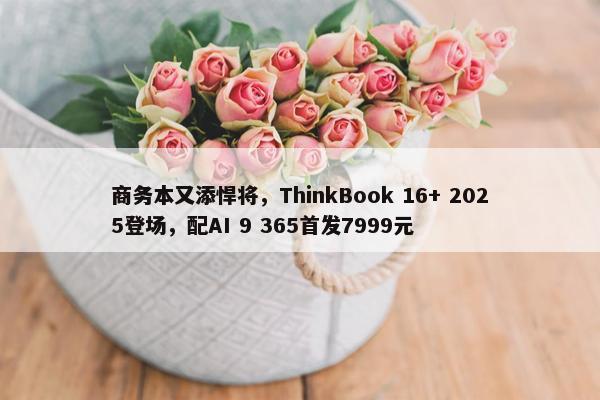 商务本又添悍将，ThinkBook 16+ 2025登场，配AI 9 365首发7999元