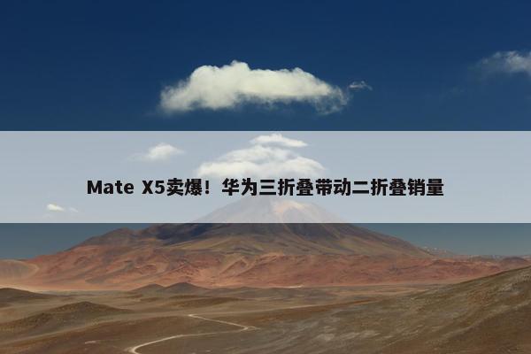 Mate X5卖爆！华为三折叠带动二折叠销量