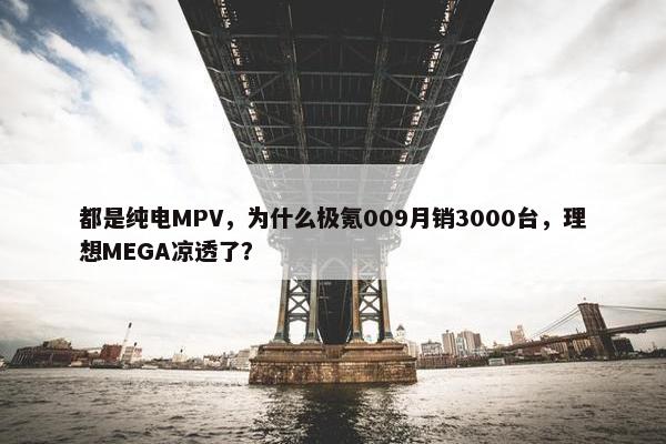 都是纯电MPV，为什么极氪009月销3000台，理想MEGA凉透了？