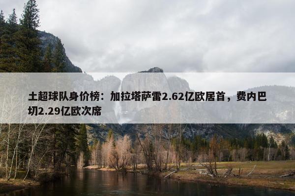 土超球队身价榜：加拉塔萨雷2.62亿欧居首，费内巴切2.29亿欧次席