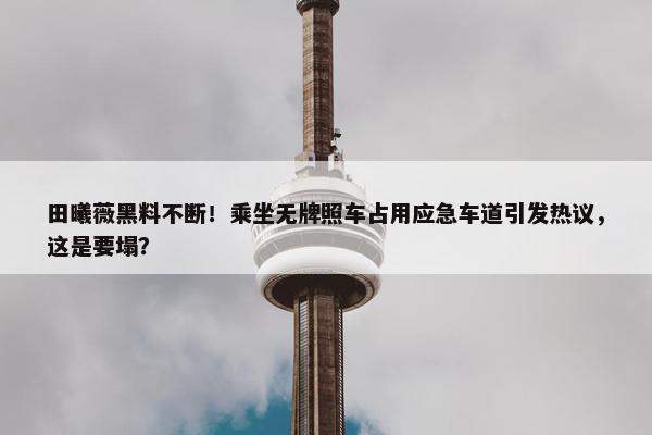 田曦薇黑料不断！乘坐无牌照车占用应急车道引发热议，这是要塌？