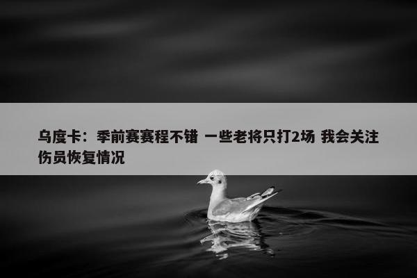 乌度卡：季前赛赛程不错 一些老将只打2场 我会关注伤员恢复情况