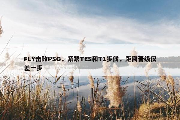 FLY击败PSG，紧跟TES和T1步伐，距离晋级仅差一步