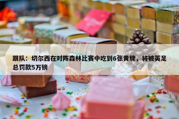 跟队：切尔西在对阵森林比赛中吃到6张黄牌，将被英足总罚款5万镑