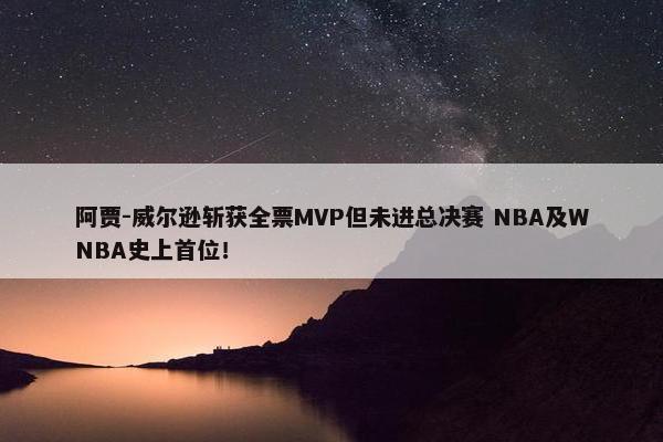 阿贾-威尔逊斩获全票MVP但未进总决赛 NBA及WNBA史上首位！