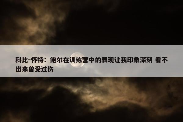 科比-怀特：鲍尔在训练营中的表现让我印象深刻 看不出来曾受过伤