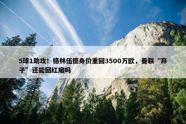 5球1助攻！格林伍德身价重回3500万欧，曼联“弃子”还能回红魔吗