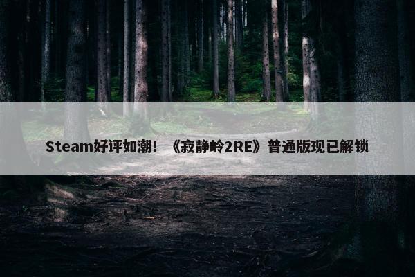 Steam好评如潮！《寂静岭2RE》普通版现已解锁