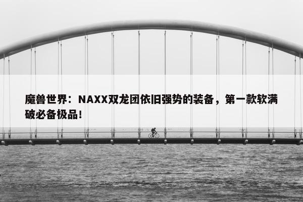 魔兽世界：NAXX双龙团依旧强势的装备，第一款软满破必备极品！