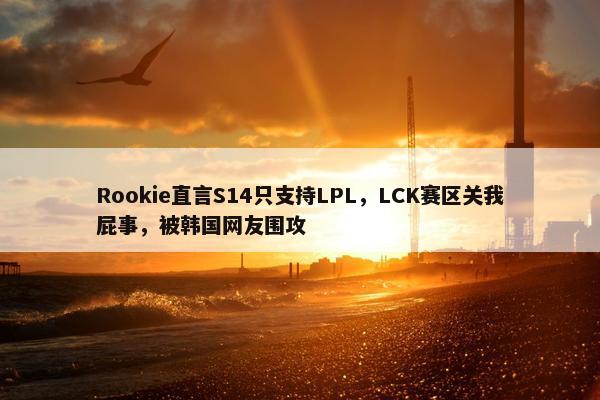 Rookie直言S14只支持LPL，LCK赛区关我屁事，被韩国网友围攻