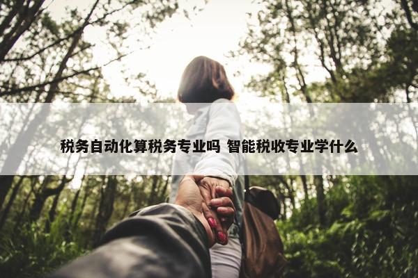 税务自动化算税务专业吗 智能税收专业学什么