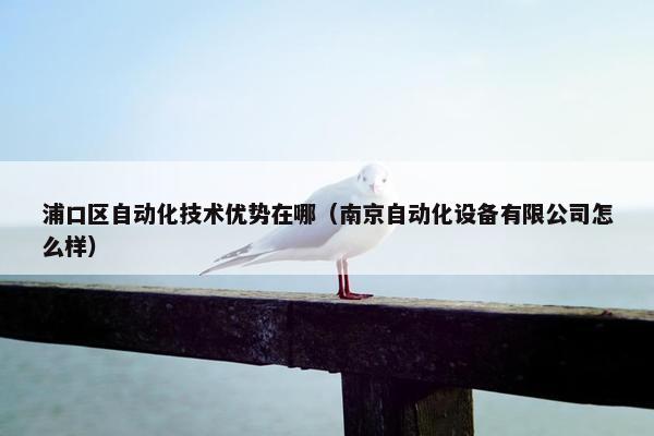 浦口区自动化技术优势在哪（南京自动化设备有限公司怎么样）