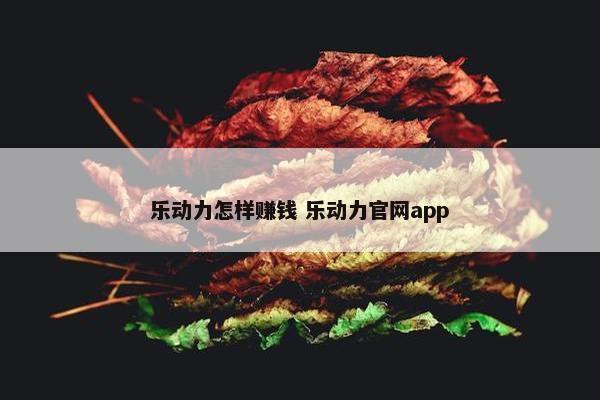 乐动力怎样赚钱 乐动力官网app