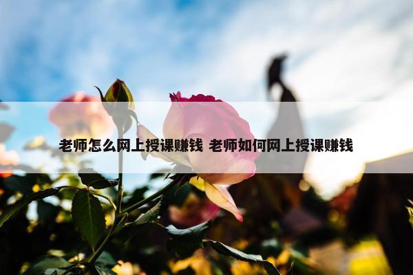 老师怎么网上授课赚钱 老师如何网上授课赚钱