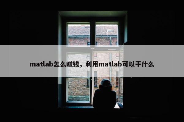 matlab怎么赚钱，利用matlab可以干什么