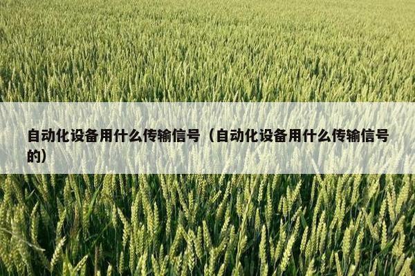 自动化设备用什么传输信号（自动化设备用什么传输信号的）